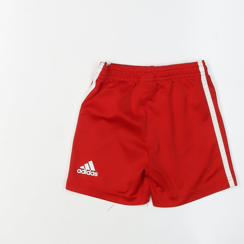 Adidas Red Unisex Baby Sports Shorts 18-24M