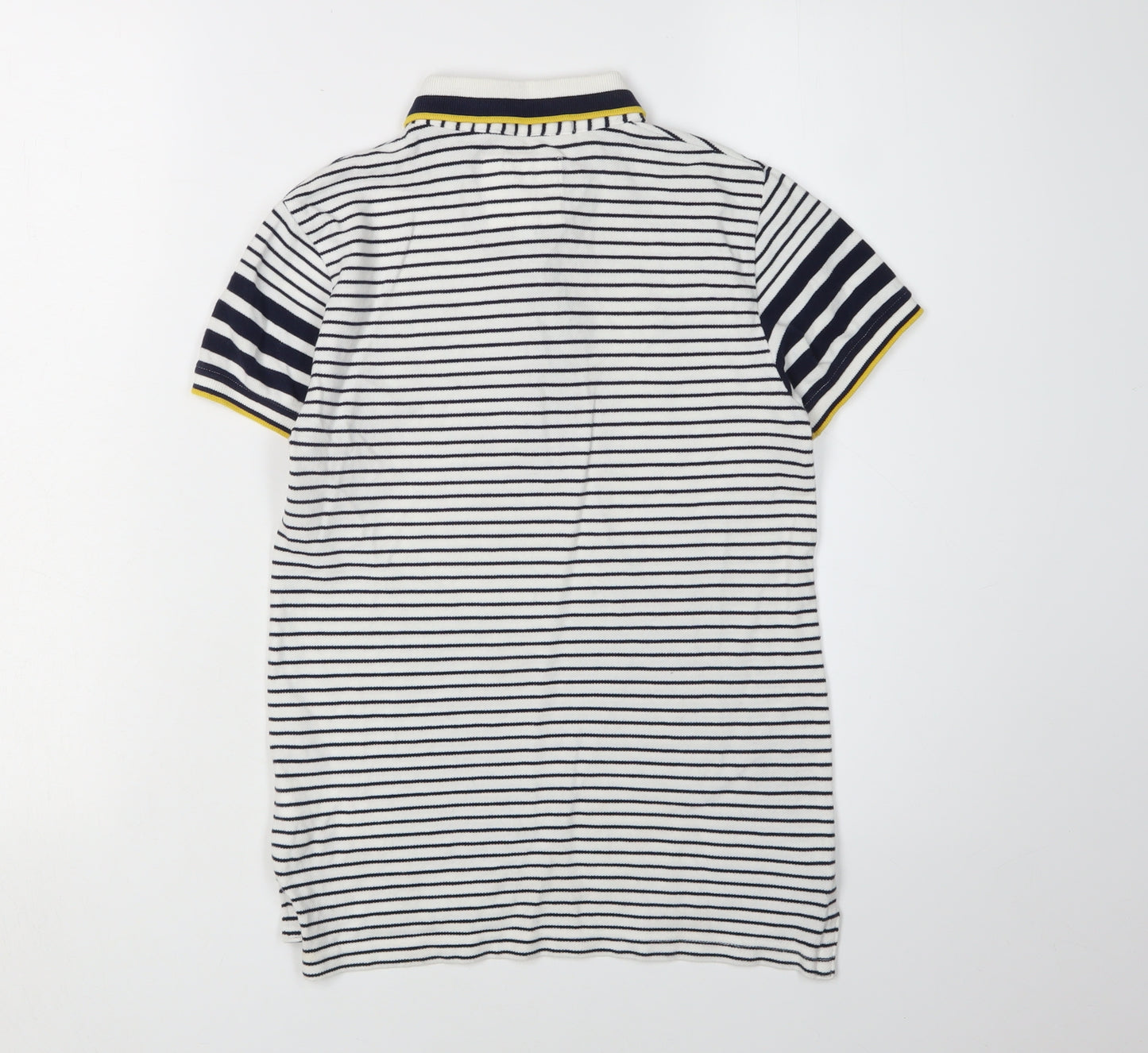 Jasper Conran Boys White Polo 8-9 Years Striped