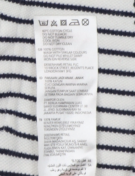 Jasper Conran Boys White Polo 8-9 Years Striped