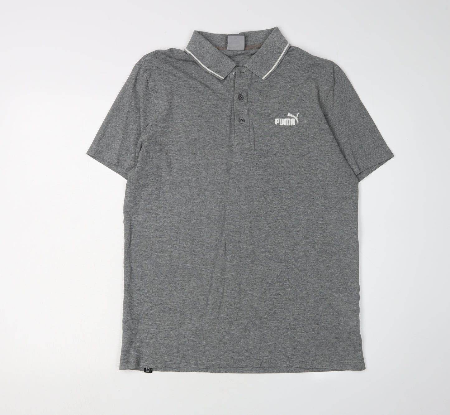Puma Men's Grey Polo Shirt M
