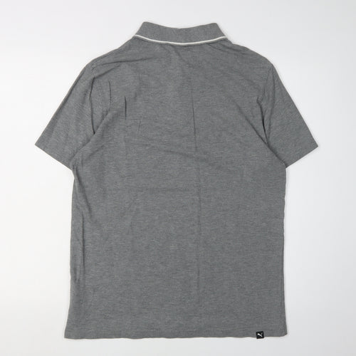 Puma Men's Grey Polo Shirt M