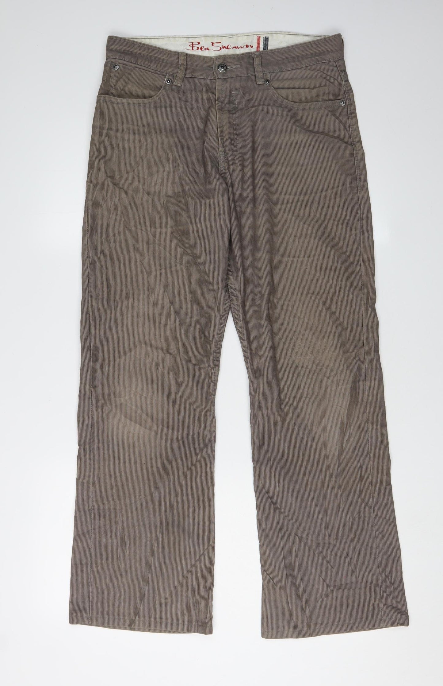 Ben Sherman Brown Corduroy Trousers 30