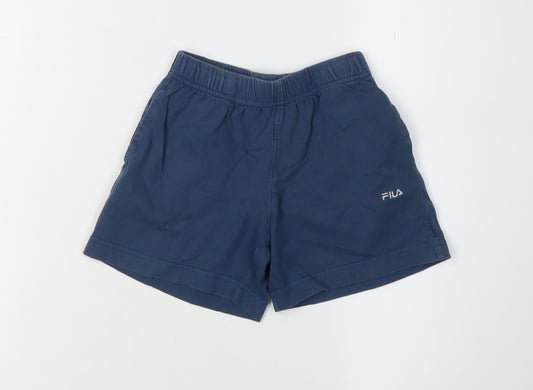 Fila Boys Blue Athletic Shorts, Age 3, Cotton, Summer Activewear