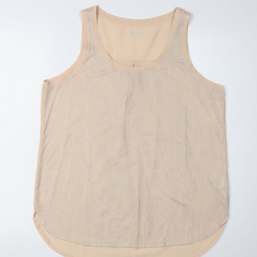 Calvin Klein Women's Beige Tank Top M Sleeveless