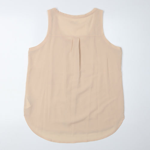 Calvin Klein Women's Beige Tank Top M Sleeveless