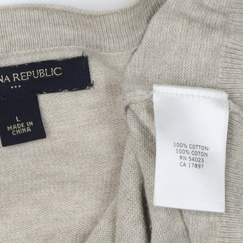 Banana Republic Women's Beige Cardigan, Size L, V-Neck