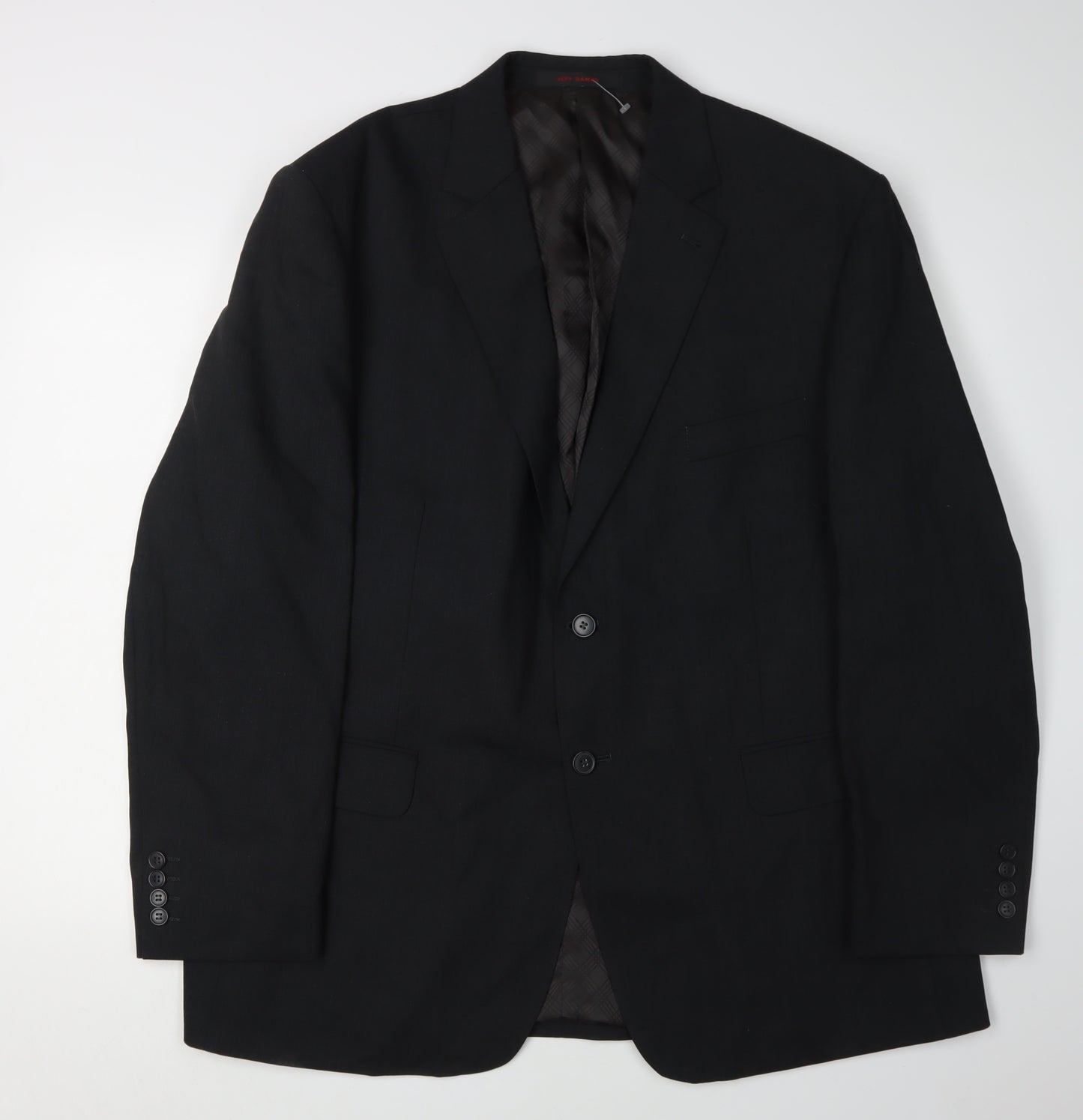 Jeff Banks Men's Black Suit Jacket, Regular Fit 46R