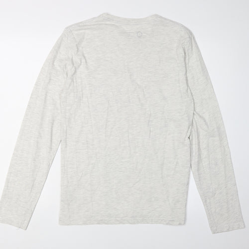 Jack & Jones Men’s Grey S T-Shirt, Long Sleeve, Crew Neck