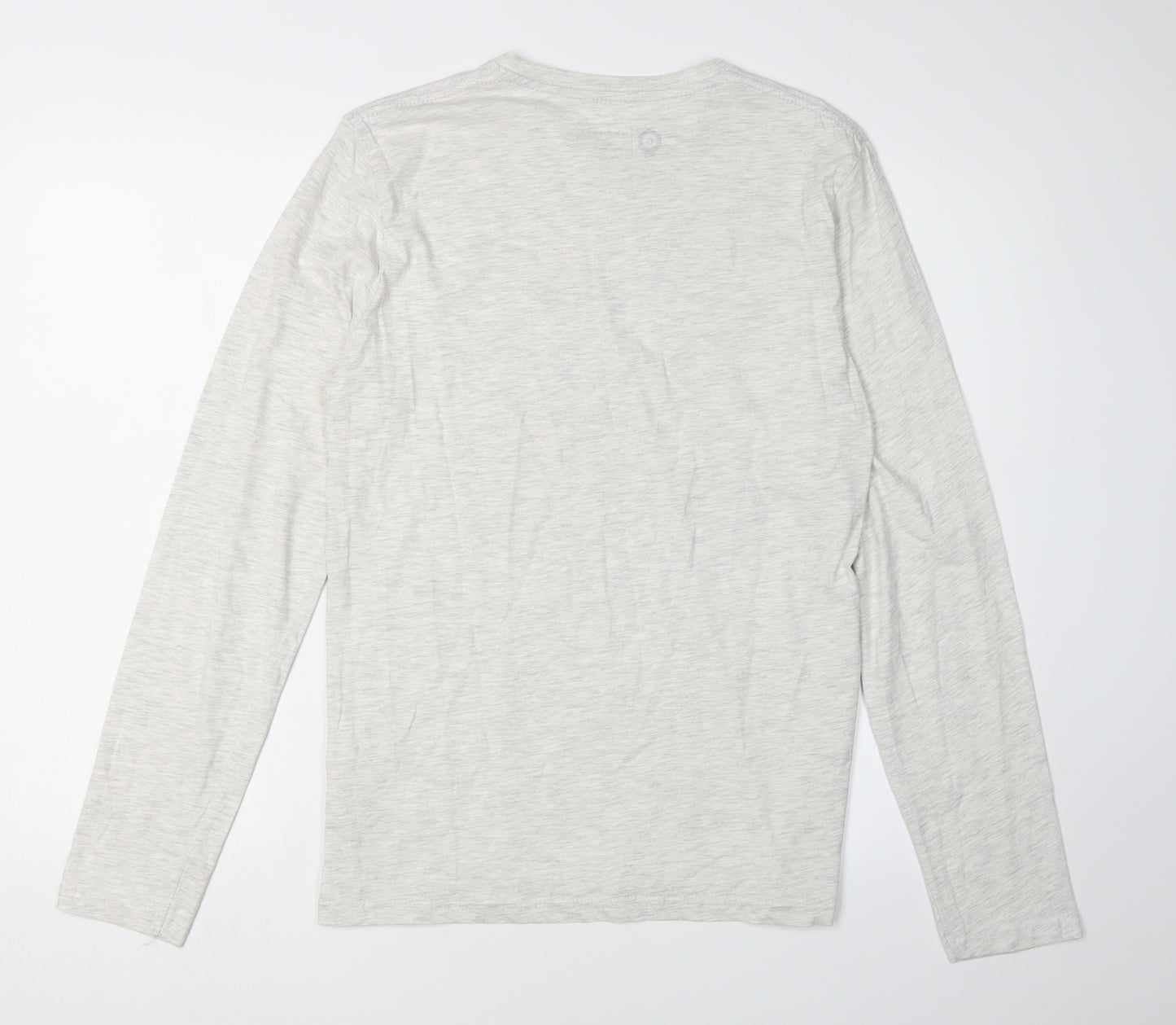 Jack & Jones Men’s Grey S T-Shirt, Long Sleeve, Crew Neck