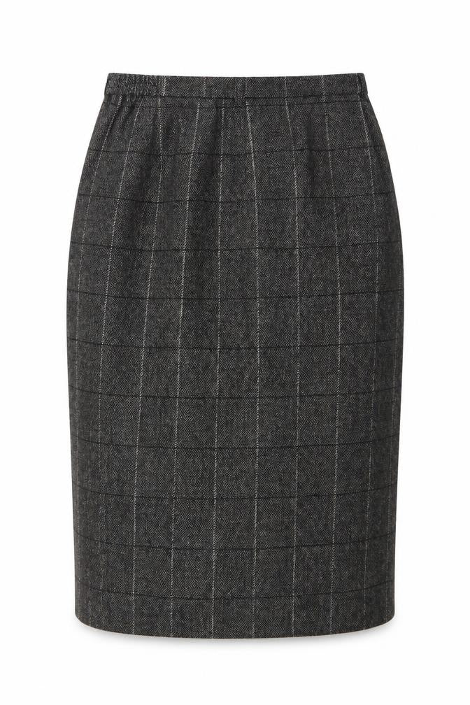 Viyella Women's Grey Pencil Skirt in Size 8 Petites