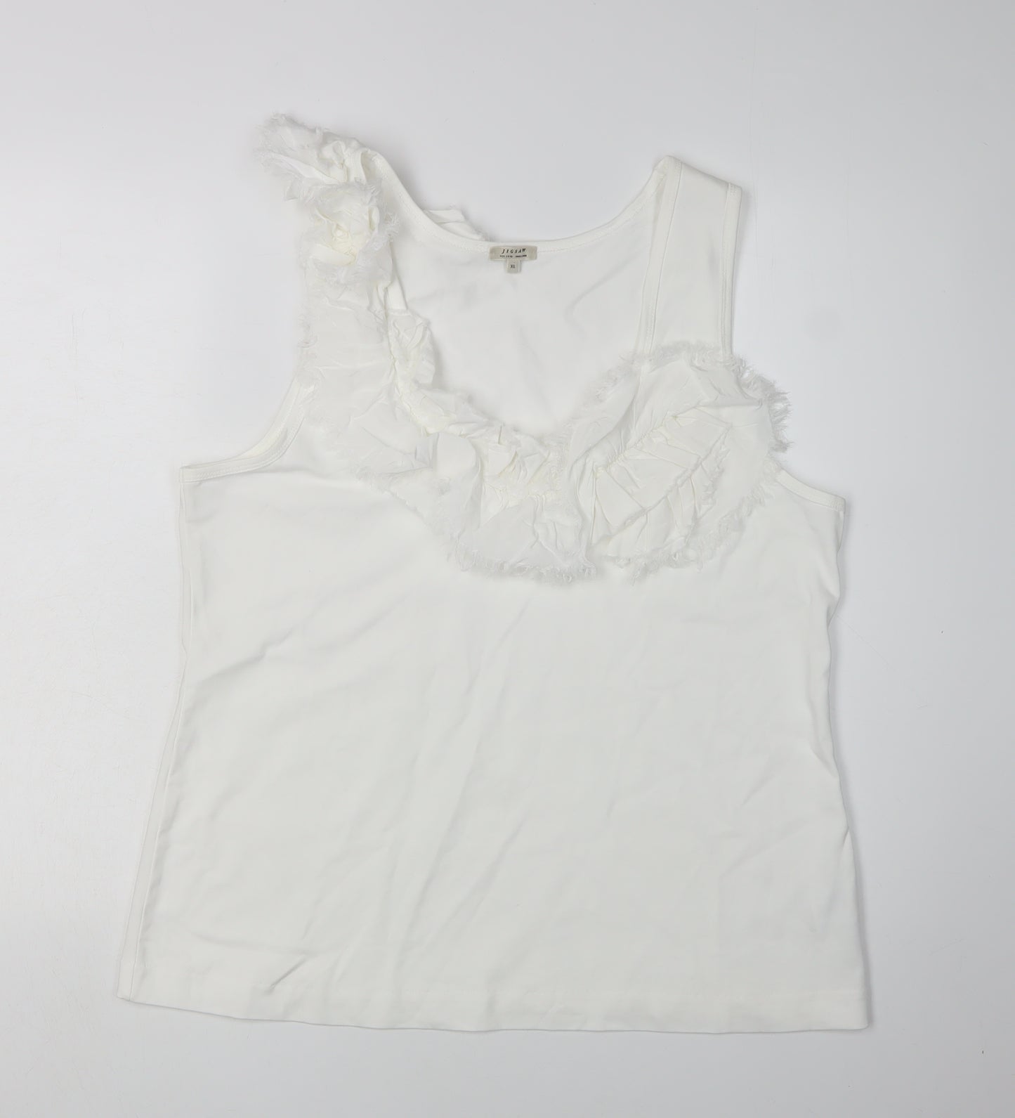 Jigsaw Women's White XL Tank Top Camisole