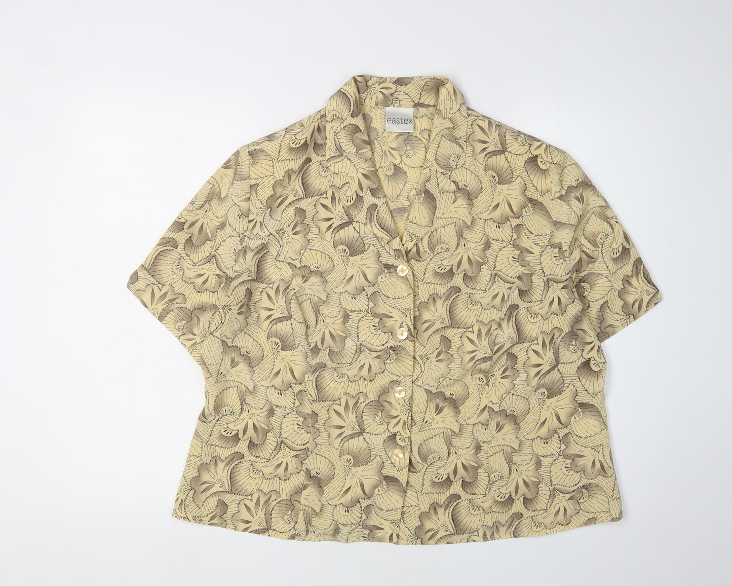 Eastex Women's Beige Floral Blouse Size 18