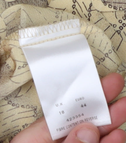 Eastex Women's Beige Floral Blouse Size 18