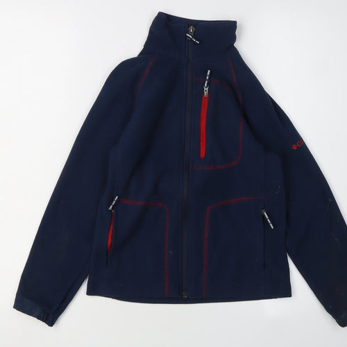 Columbia Boys Blue Track Jacket S Full Zip Outdoor