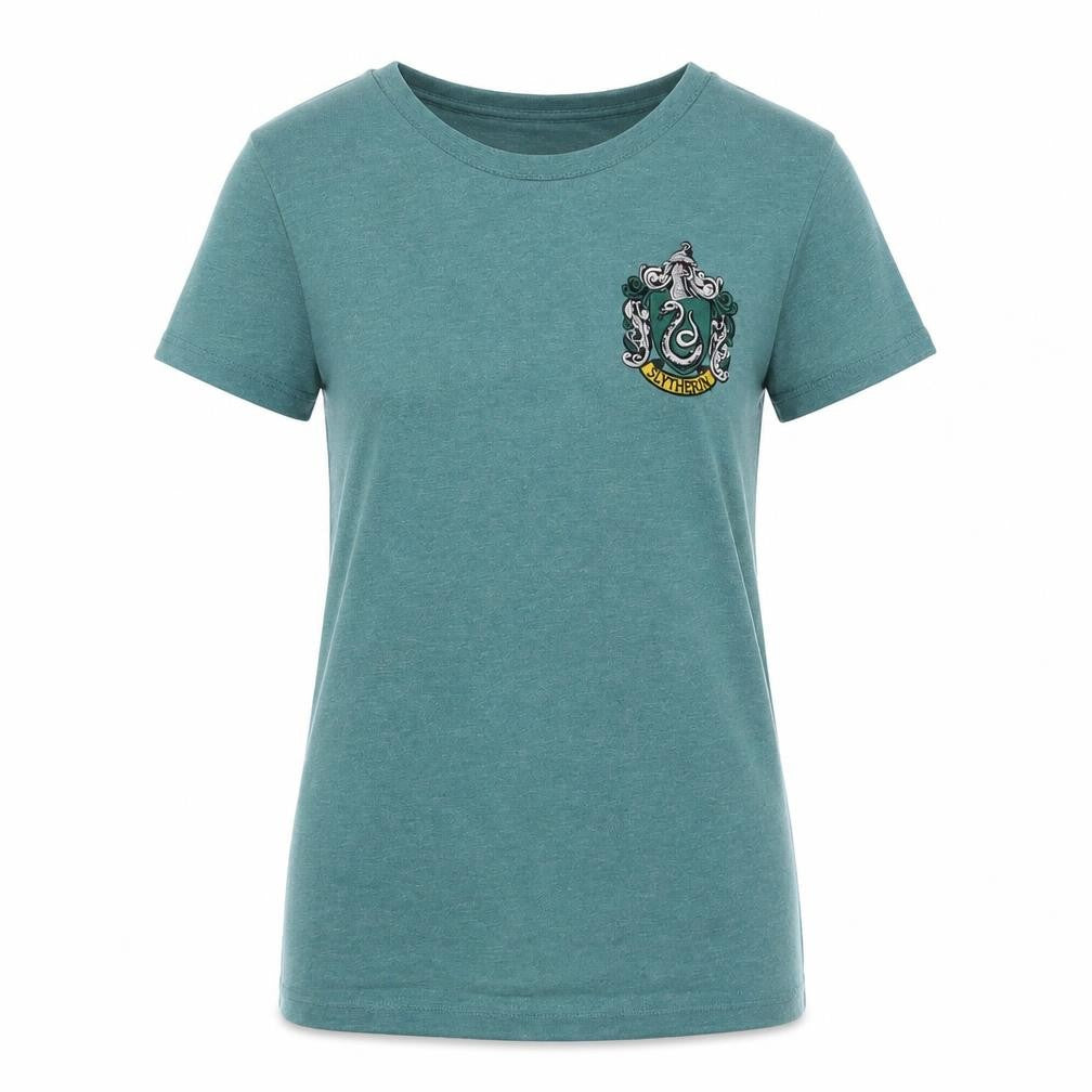 Harry Potter Women's Green Crew Neck T-Shirt, Size 6