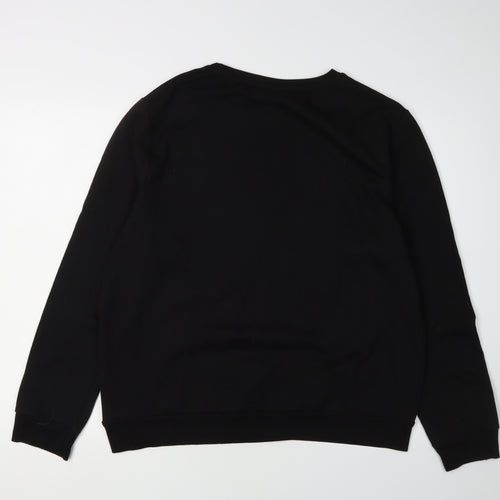 Harry Potter Women's Black Sequin Pullover Sweatshirt L