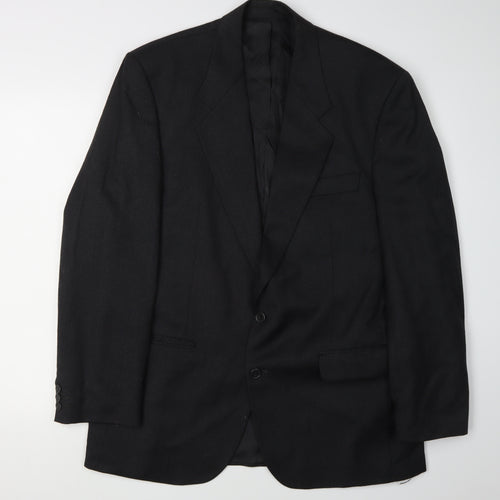 Centaur Men's Black Blazer 42 Regular Wool Formal Jacket