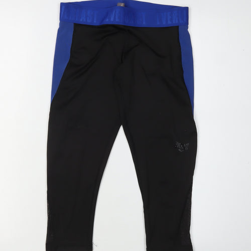 Everlast Women's Black Blue Cropped Leggings Size 8