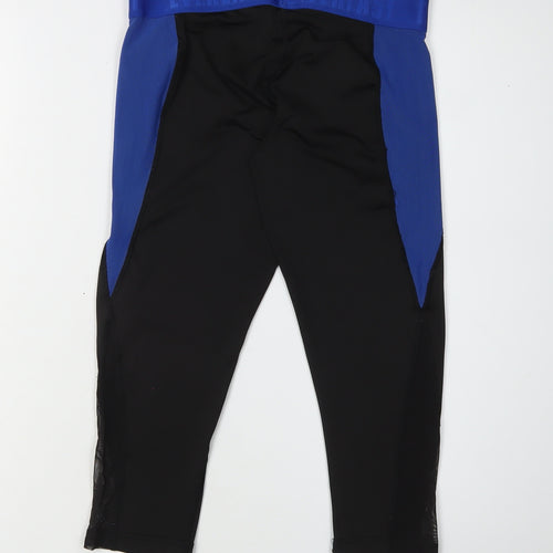 Everlast Women's Black Blue Cropped Leggings Size 8