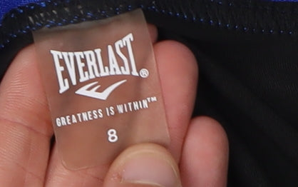 Everlast Women's Black Blue Cropped Leggings Size 8