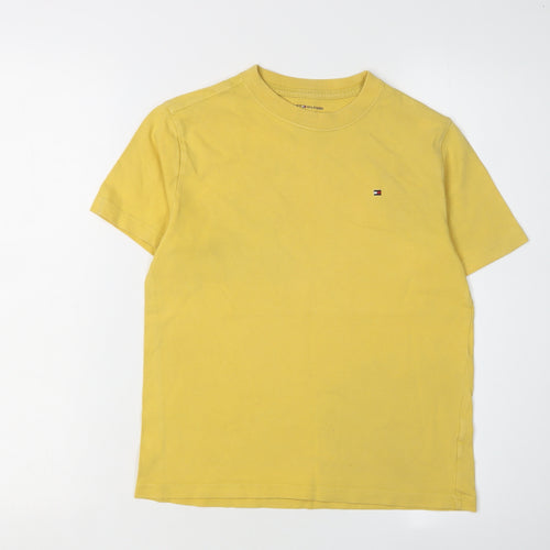 Tommy Hilfiger Boys Yellow Casual T-Shirt M, Short Sleeve