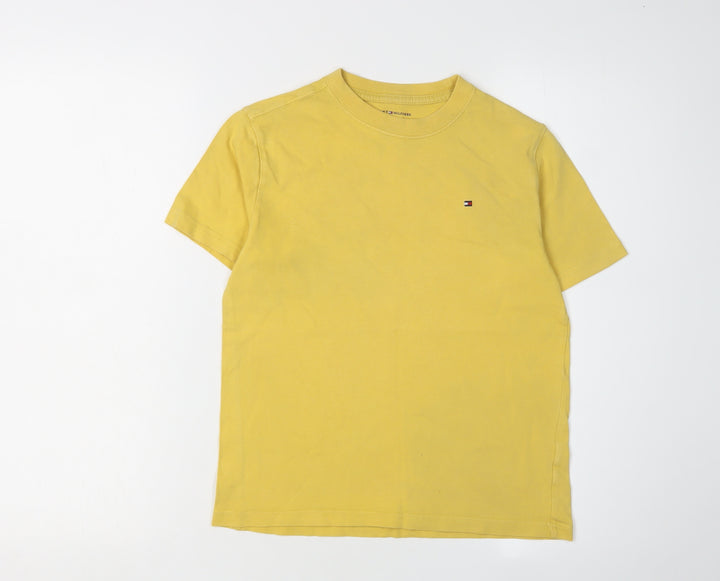 Tommy Hilfiger Boys Yellow Casual T-Shirt M, Short Sleeve