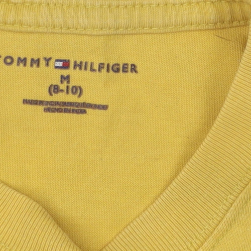 Tommy Hilfiger Boys Yellow Casual T-Shirt M, Short Sleeve