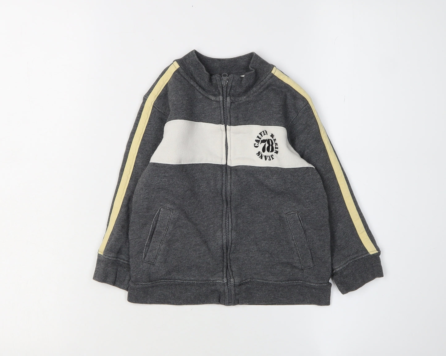 Calvin Klein Boys Grey Full Zip Sweatshirt 4 Years