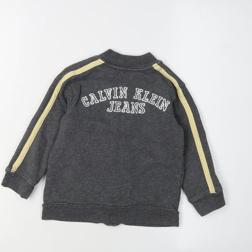 Calvin Klein Boys Grey Full Zip Sweatshirt 4 Years