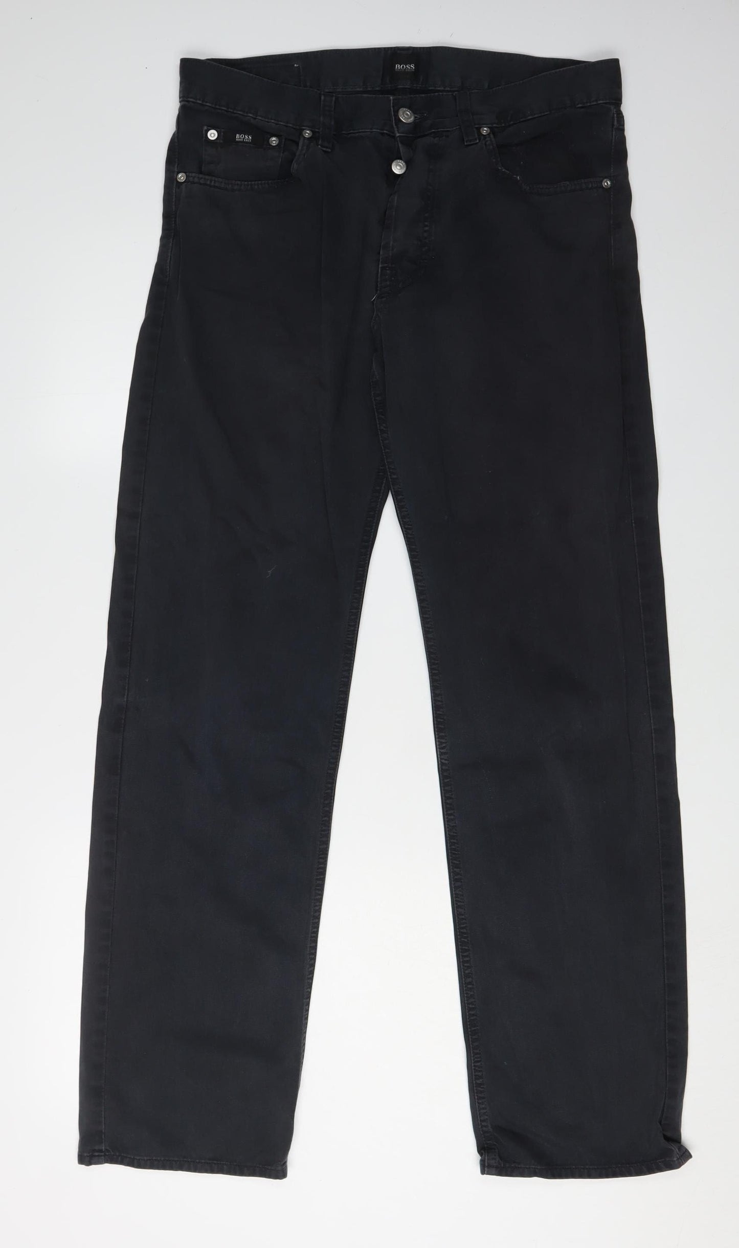 Hugo Boss Men's Black Straight Jeans Size 34