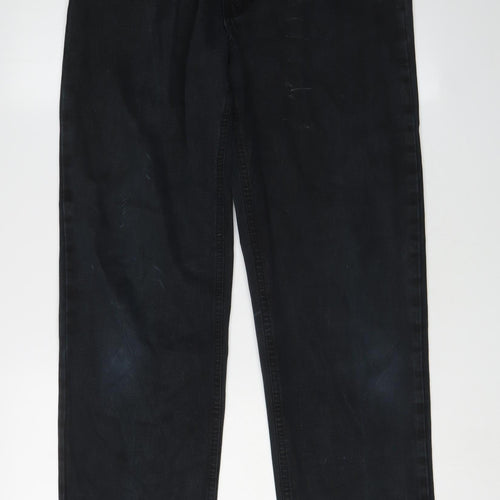 BOSS Men's Black Straight Jeans, Size 31, Dark Wash