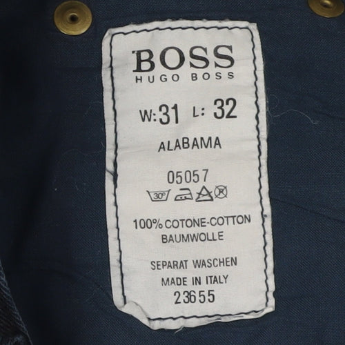 BOSS Men's Black Straight Jeans, Size 31, Dark Wash