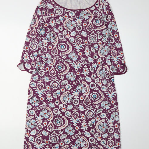 Boden Women's Purple Floral Shift Dress Size 12