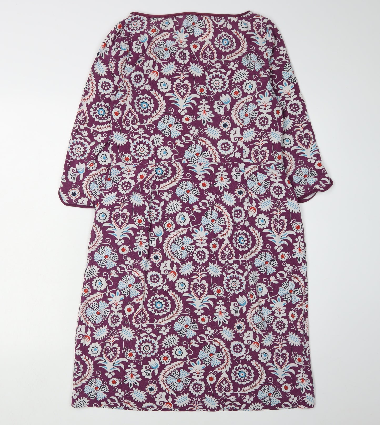 Boden Women's Purple Floral Shift Dress Size 12
