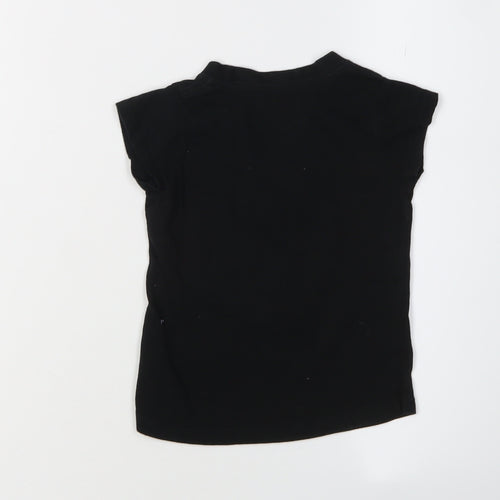 Converse Girls Black T-Shirt Graphic Print 2-3 Years Short Sleeve
