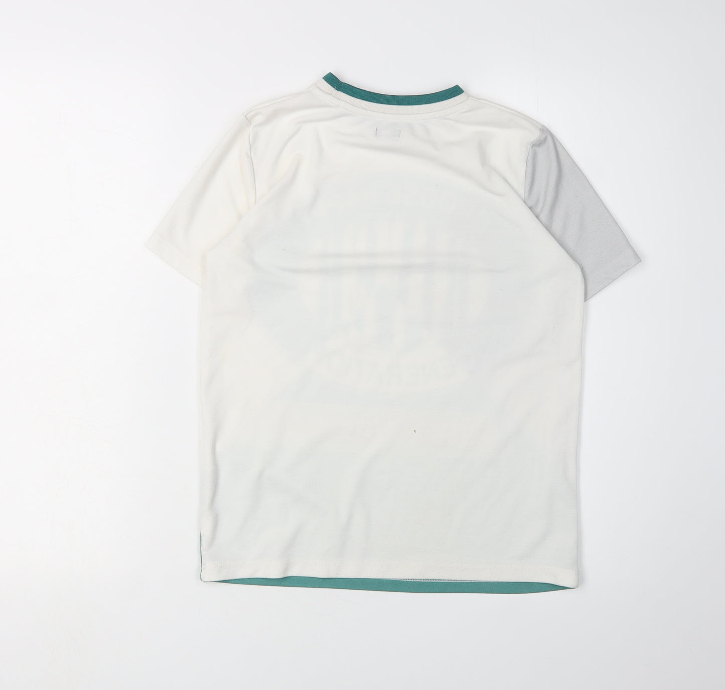 River Island Boys White T-Shirt, Graphic Print, 9-10 Years
