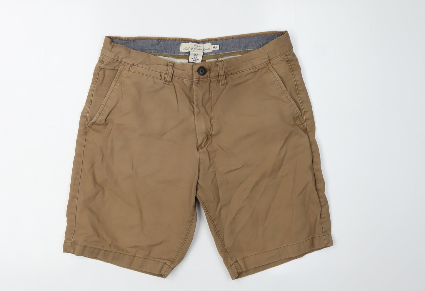 H&M Men's Brown Chino Shorts M Size 30