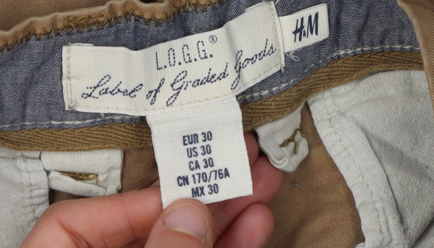 H&M Men's Brown Chino Shorts M Size 30