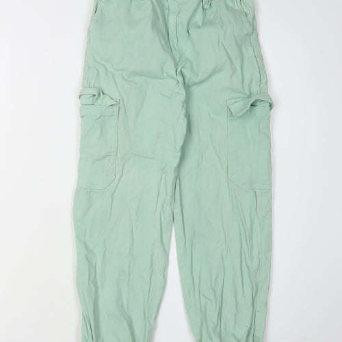 Reserved Girls Green Cropped Jeans Size 12 Casual Spring