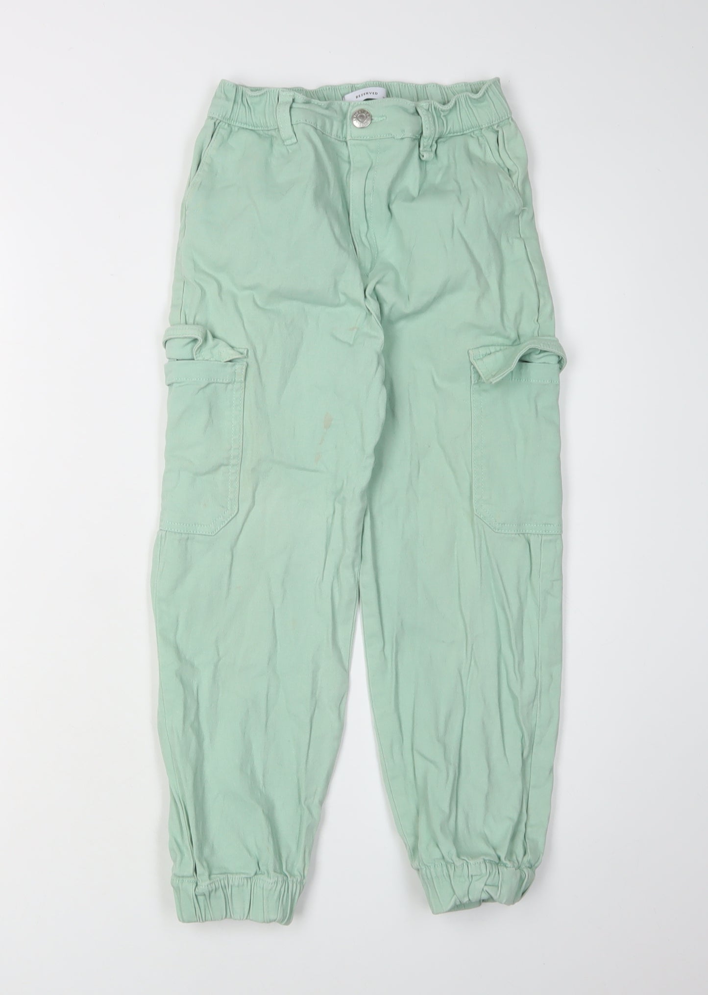 Reserved Girls Green Cropped Jeans Size 12 Casual Spring