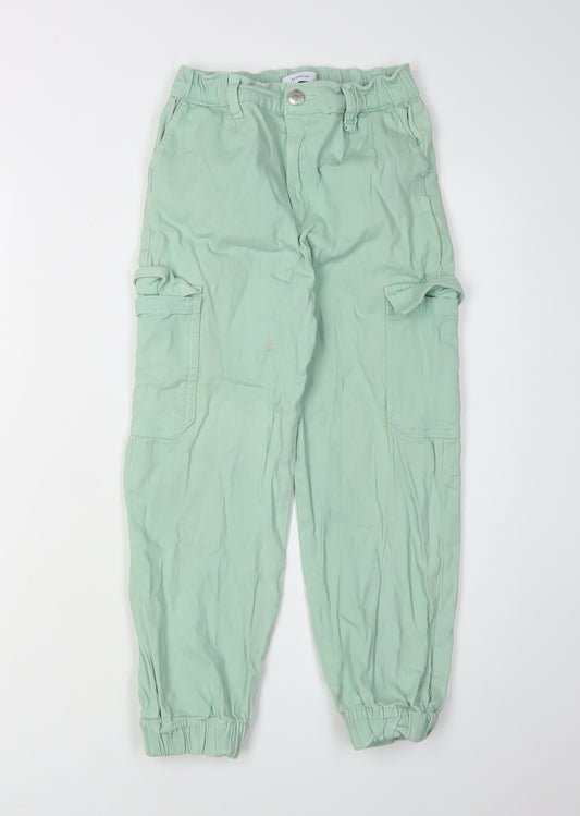 Reserved Girls Green Cropped Jeans Size 12 Casual Spring