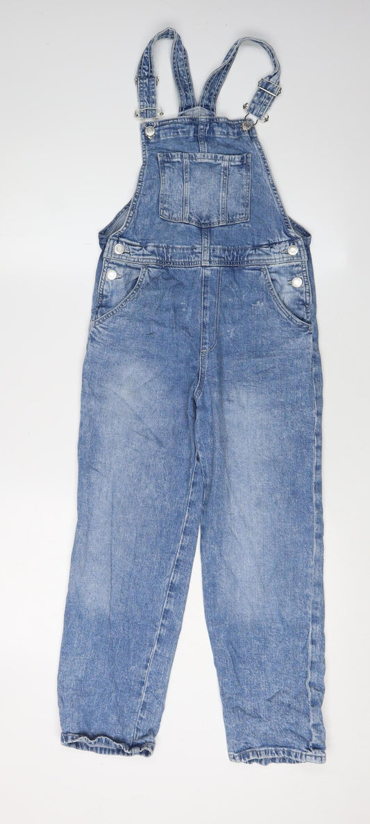 H&M Blue Denim Dungaree Girls 9-10 Years Casual