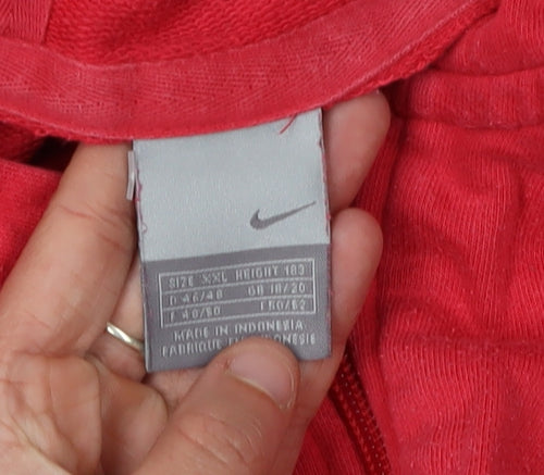 Nike Unisex Red Full Zip Hoodie - Size 18