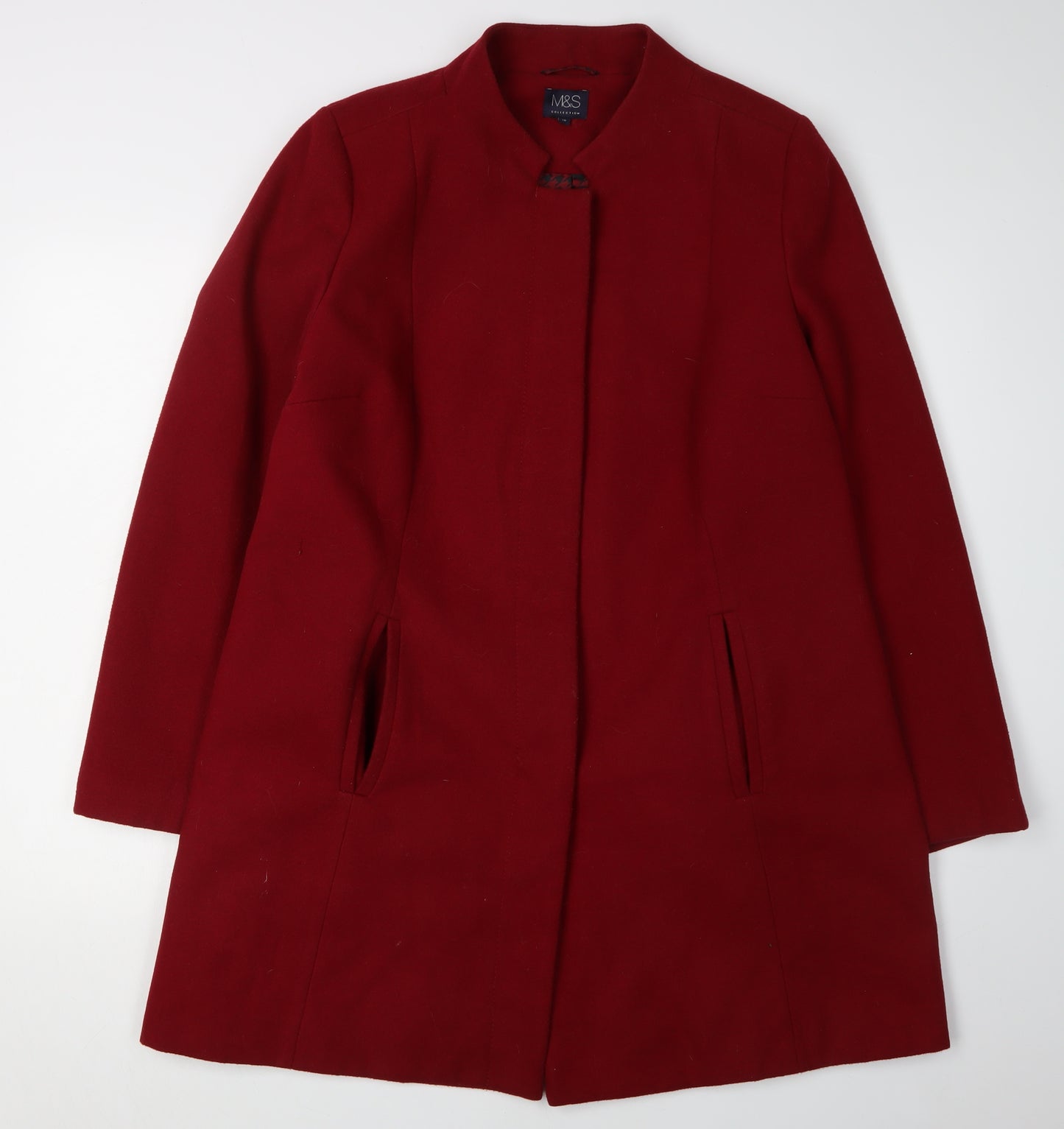 Marks and Spencer Women's Red Mid-Length Overcoat Size 16
