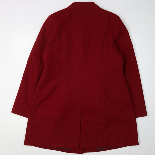 Marks and Spencer Women's Red Mid-Length Overcoat Size 16