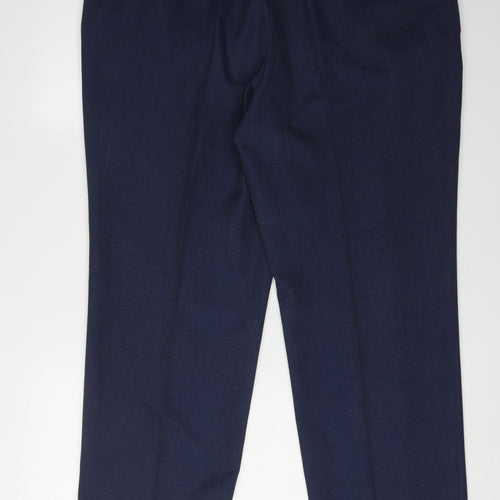 Marks and Spencer Men's Blue Dress Pants 40 Waist Regular Fit