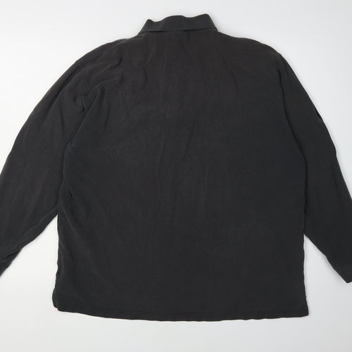 Cotton Traders Men's Black Long Sleeve Polo