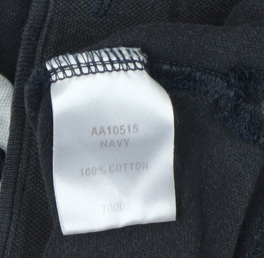 Cotton Traders Men's Black Long Sleeve Polo