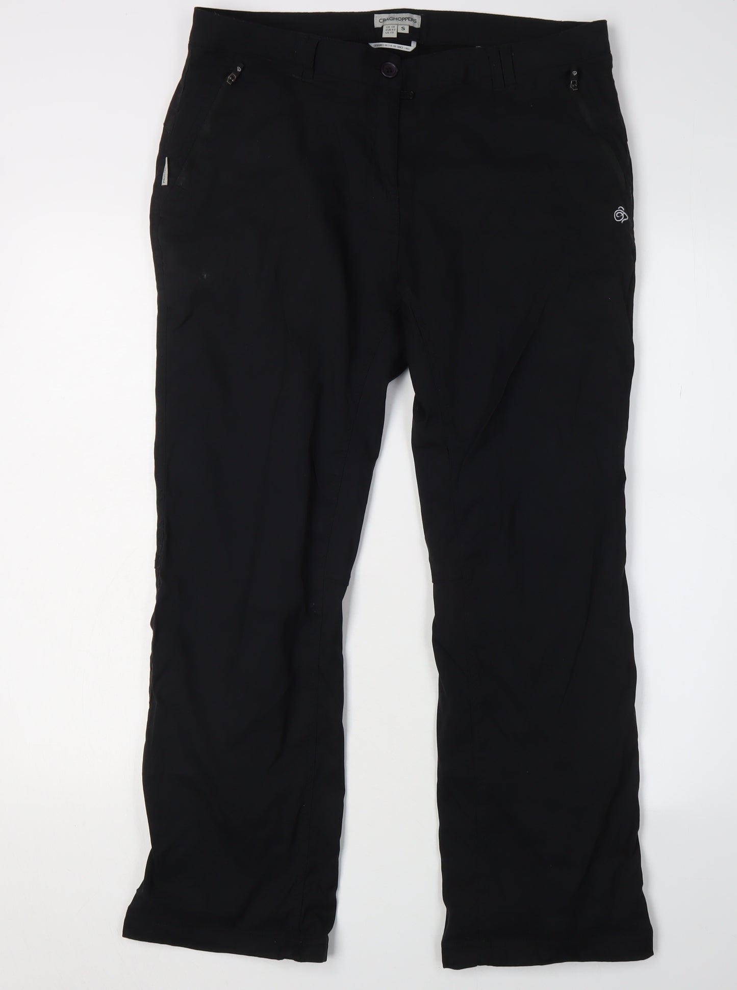 Craghoppers Women's Black Trousers UK 14 Size, Regular Fit