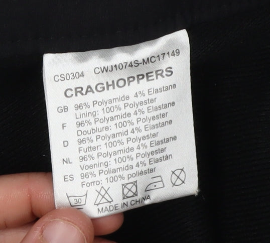 Craghoppers Women's Black Trousers UK 14 Size, Regular Fit